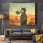 Mauritania Tapestry - Sidi the Sahara Camel Cartoon and Desert Caravan Design