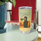 Mauritania Tumbler Cup - Sidi the Sahara Camel Cartoon and Desert Caravan Design