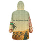 Mauritania Wearable Blanket Hoodie - Sidi the Sahara Camel Cartoon and Desert Caravan Design