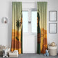 Mauritania Window Curtain - Sidi the Sahara Camel Cartoon and Desert Caravan Design