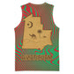 Mauritania Basketball Jersey - Desert Camel Crescent Moon and Palm Tree Graphic in Red Green Gold Pattern - African Pride