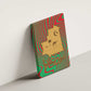 Mauritania Canvas Wall Art - Desert Camel Crescent Moon and Palm Tree Graphic in Red Green Gold Pattern