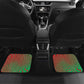 Mauritania Car Mats - Desert Camel Crescent Moon and Palm Tree Graphic in Red Green Gold Pattern