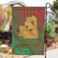 Mauritania Garden Flag - Desert Camel Crescent Moon and Palm Tree Graphic in Red Green Gold Pattern