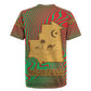 Mauritania Rugby Jersey - Desert Camel Crescent Moon and Palm Tree Graphic in Red Green Gold Pattern
