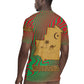 Mauritania Rugby Jersey - Desert Camel Crescent Moon and Palm Tree Graphic in Red Green Gold Pattern
