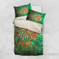 Mauritania Bedding Set - Green Tie Dye Camel and Crescent Moon Flag Design