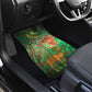 Mauritania Car Mats - Green Tie Dye Camel and Crescent Moon Flag Design