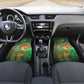 Mauritania Car Mats - Green Tie Dye Camel and Crescent Moon Flag Design