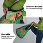 Mauritania Grocery Bag - Green Tie Dye Camel and Crescent Moon Flag Design