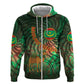 Mauritania Hoodie - Green Tie Dye Camel and Crescent Moon Flag Design