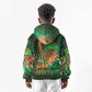 Mauritania Kid Hoodie - Green Tie Dye Camel and Crescent Moon Flag Design
