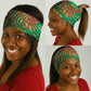 Mauritania Neck Gaiter - Green Tie Dye Camel and Crescent Moon Flag Design TS04