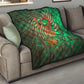 Mauritania Quilt - Green Tie Dye Camel and Crescent Moon Flag Design