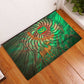 Mauritania Rubber Doormat - Green Tie Dye Camel and Crescent Moon Flag Design