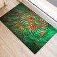 Mauritania Rubber Doormat - Green Tie Dye Camel and Crescent Moon Flag Design