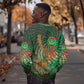 Mauritania Sweatshirt - Green Tie Dye Camel and Crescent Moon Flag Design