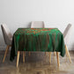 Mauritania Tablecloth - Green Tie Dye Camel and Crescent Moon Flag Design