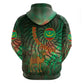 Mauritania Zip Hoodie - Green Tie Dye Camel and Crescent Moon Flag Design