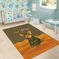 Mauritania Area Rug - Cute Fennec Fox and Arabic Calligraphy Desert Design