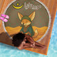 Mauritania Beach Blanket - Cute Fennec Fox and Arabic Calligraphy Desert Design