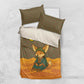 Mauritania Bedding Set - Cute Fennec Fox and Arabic Calligraphy Desert Design