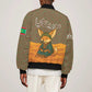 Mauritania Bomber Jacket - Cute Fennec Fox and Arabic Calligraphy Desert Design