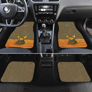 Mauritania Car Mats - Cute Fennec Fox and Arabic Calligraphy Desert Design