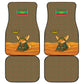 Mauritania Car Mats - Cute Fennec Fox and Arabic Calligraphy Desert Design