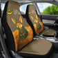 Mauritania Car Seat Cover - Cute Fennec Fox and Arabic Calligraphy Desert Design