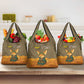 Mauritania Grocery Bag - Cute Fennec Fox and Arabic Calligraphy Desert Design