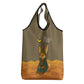 Mauritania Grocery Bag - Cute Fennec Fox and Arabic Calligraphy Desert Design