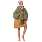 Mauritania Kid Wearable Blanket Hoodie - Cute Fennec Fox and Arabic Calligraphy Desert Design