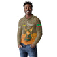 Mauritania Long Sleeve Polo Shirt - Cute Fennec Fox and Arabic Calligraphy Desert Design