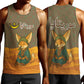 Mauritania Men Tank Top - Cute Fennec Fox and Arabic Calligraphy Desert Design