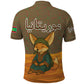 Mauritania Polo Shirt - Cute Fennec Fox and Arabic Calligraphy Desert Design