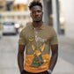 Mauritania Polo Shirt - Cute Fennec Fox and Arabic Calligraphy Desert Design