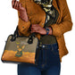 Mauritania Shoulder Handbag - Cute Fennec Fox and Arabic Calligraphy Desert Design