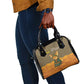Mauritania Shoulder Handbag - Cute Fennec Fox and Arabic Calligraphy Desert Design