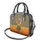 Mauritania Shoulder Handbag - Cute Fennec Fox and Arabic Calligraphy Desert Design