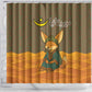 Mauritania Shower Curtain - Cute Fennec Fox and Arabic Calligraphy Desert Design