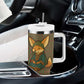 Mauritania Tumbler With Handle - Cute Fennec Fox and Arabic Calligraphy Desert Design