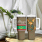 Mauritania Tumbler With Handle - Cute Fennec Fox and Arabic Calligraphy Desert Design