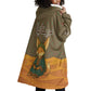 Mauritania Wearable Blanket Hoodie - Cute Fennec Fox and Arabic Calligraphy Desert Design