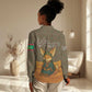 Mauritania Women Casual Shirt - Cute Fennec Fox and Arabic Calligraphy Desert Design