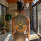 Mauritania Women Sleeveless Polo Shirt - Cute Fennec Fox and Arabic Calligraphy Desert Design