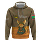 Mauritania Zip Hoodie - Cute Fennec Fox and Arabic Calligraphy Desert Design