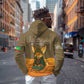Mauritania Zip Hoodie - Cute Fennec Fox and Arabic Calligraphy Desert Design