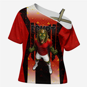 Personalized Egypt Soccer Sobek Crocodile Mascot Cross Shoulder Shirt Pharaoh Mascot Egyptian Hieroglyphic