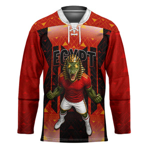 Personalized Egypt Soccer Sobek Crocodile Mascot Hockey Jersey Pharaoh Mascot Egyptian Hieroglyphic
